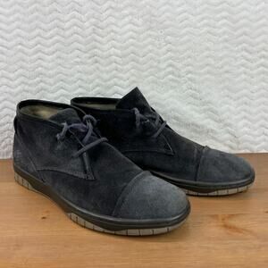 Diesel Mens Gray Leather Suede Chukka Boots Casual Lace Up Shoes BICHUKKA Sz 12